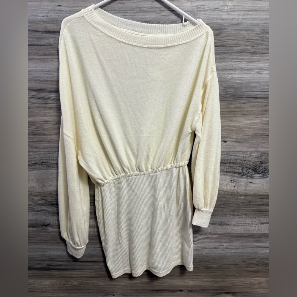 NWT FP Beach Free People Asymmetrical Mini Sweater Dress